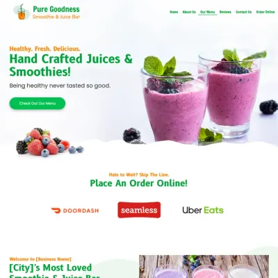 juice bar smoothies website design theme original original