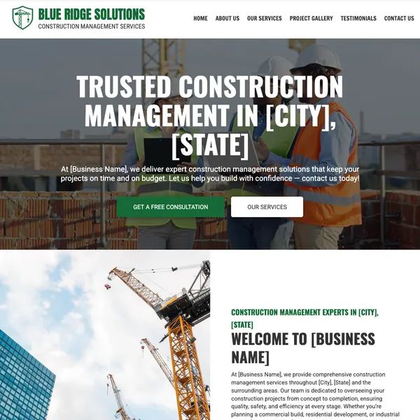 best construction management website design theme original original
