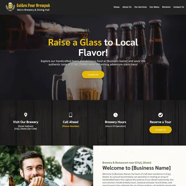 brewery brewpub website design theme original original