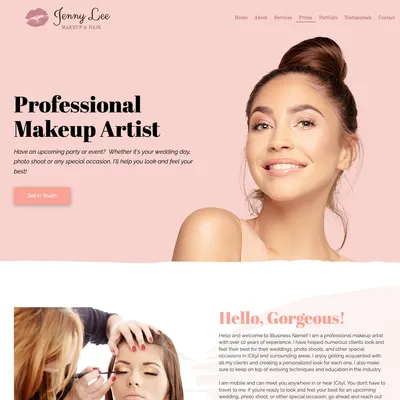makeup artist website design theme original