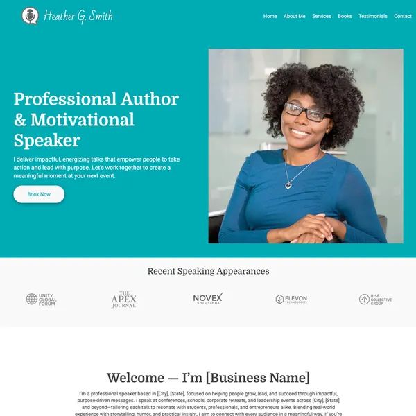 professional speaker website design theme original original