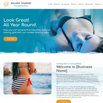 tanning salon website design theme original original